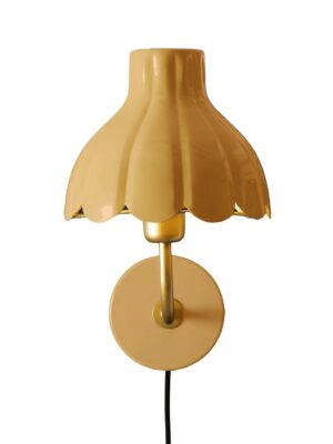 Wells vägglampa Lejongul/guld 21 cm