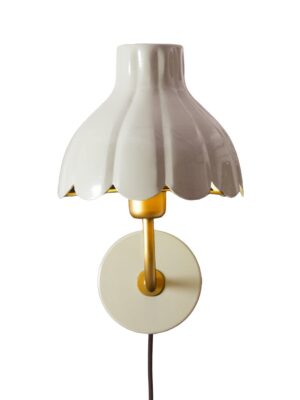 Wells vägglampa Beige/guld 21 cm