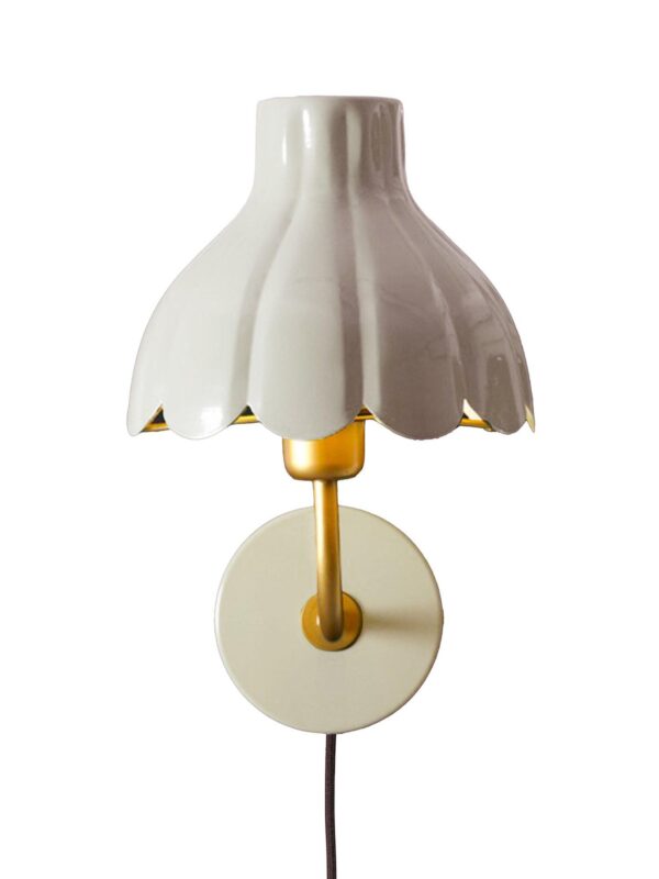 Wells vägglampa Beige/guld 21 cm