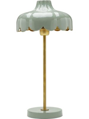 Wells bordslampa Grön/guld 50 cm