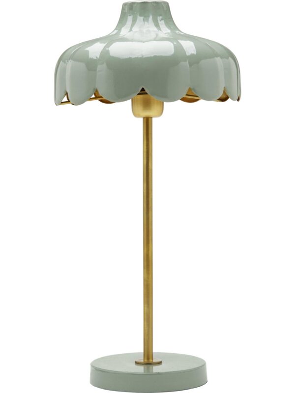 Wells bordslampa Grön/guld 50 cm