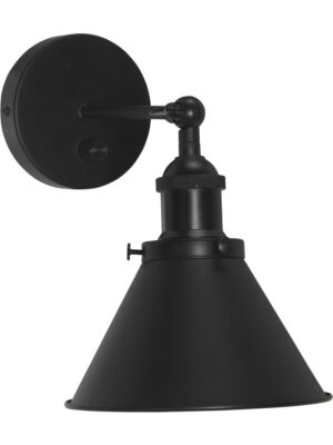 Anton vägglampa Svart 18 cm, dimbar