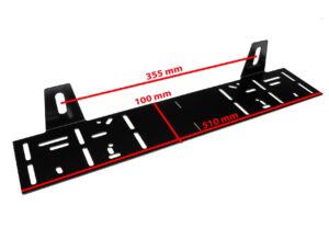 Nummerskyltsfäste för 2 extraljus eller LED-ramp