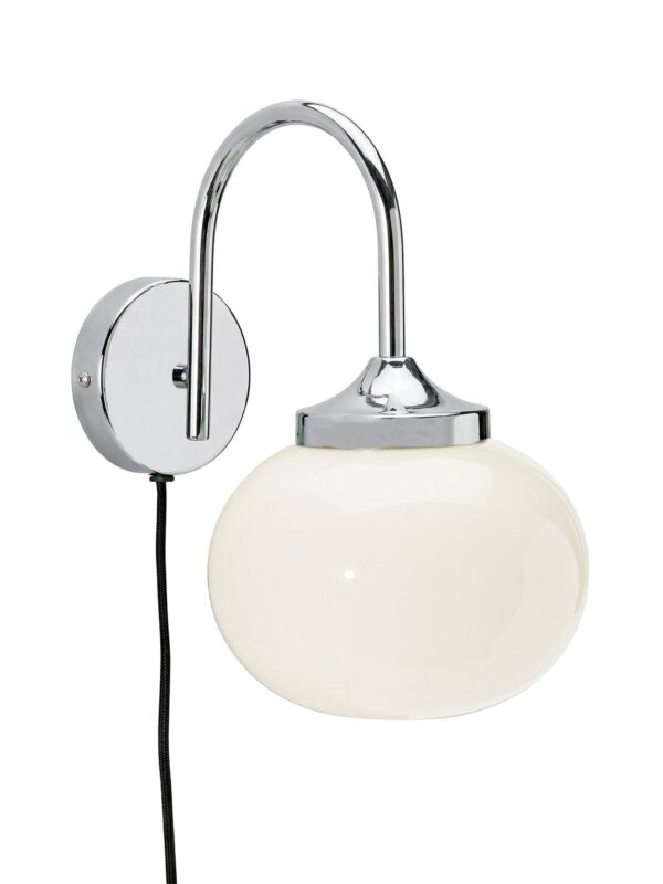 Elsy vägglampa Vit krom 26 cm