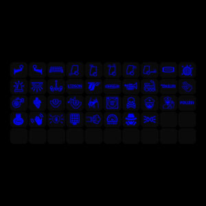 Symbolark till Ledson Commander 8/12 – version 1, 38 symboler