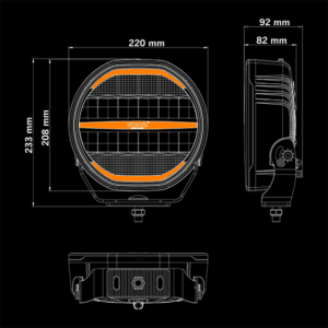 NUUK D-LINE 9”, vit/orange pos.