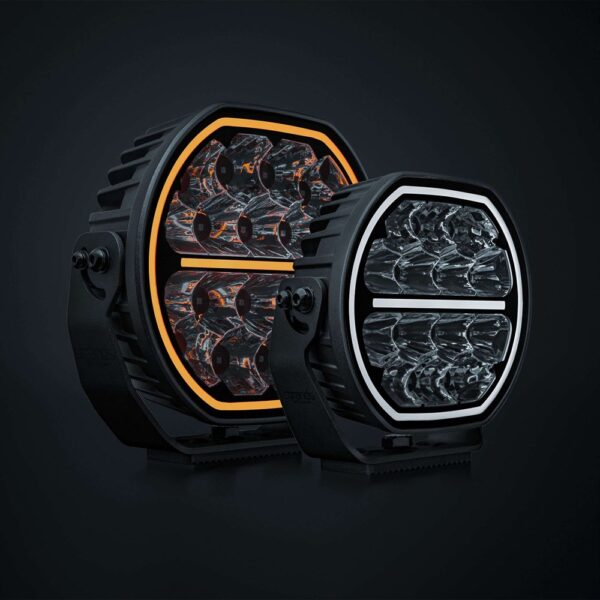 Big Energy 2.0 extraljus 9", vit/orange pos., optimized beam