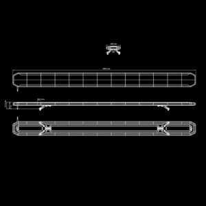 Skylord EXP varningsljusramp 2000mm, 10-32V, 24 blixtmönster, 2,5m kab
