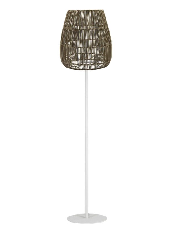 Agnar Saigon utomhusgolvlampa vit/natur 154 cm