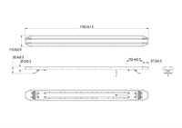 BullDog LED-varningsramp 1182 mm transparent orange