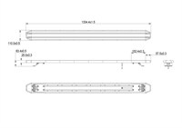 BullDog LED-varningsramp 1335 mm transparent orange