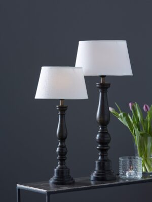 Doris lampfot svart mangoträ 53 cm