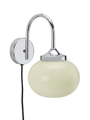 Elsy vägglampa Salvia grön krom 26