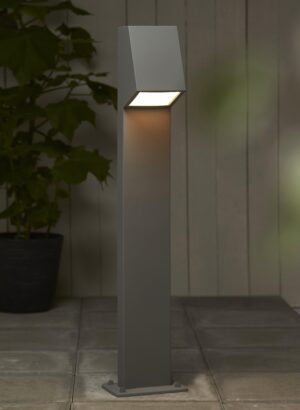 Luton stolpbelysning grå 100 cm