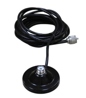 Magnetfot 120 mm med 5 m RG58-kabel och PL259