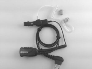 Miniheadset LGR76 Secret Service med slang och PTT – välj radioanslutning