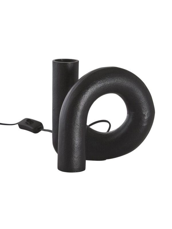 Notice Swirl lampfot råsvart 18 cm