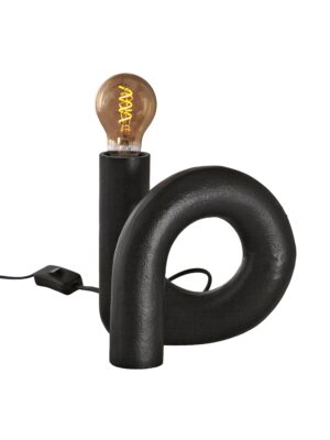Notice Swirl lampfot råsvart 18 cm