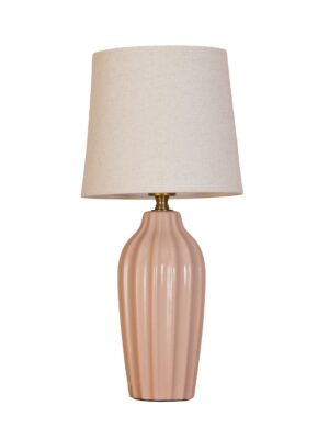 Lyon bordslampa ljusrosa 39 cm