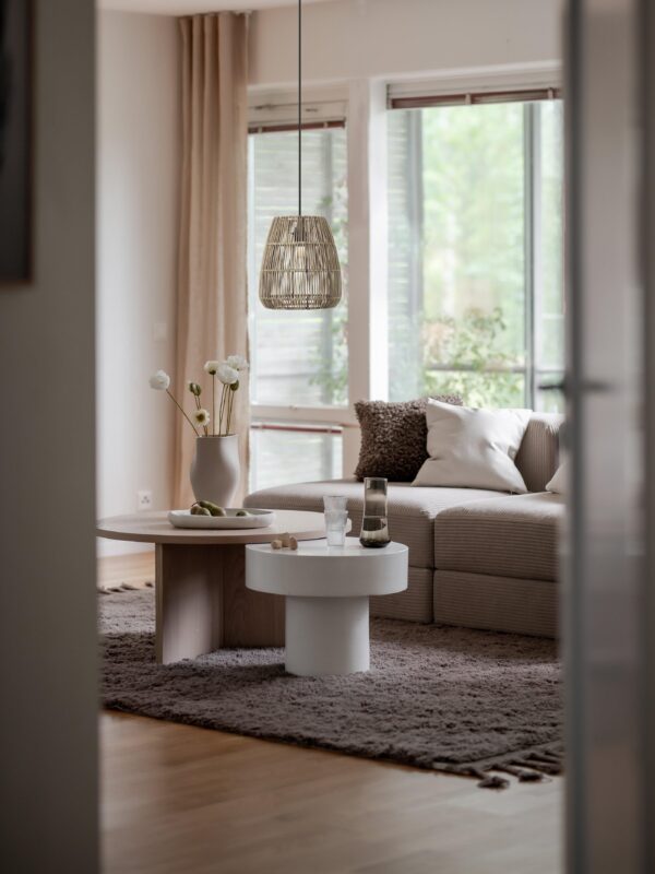 Saigon taklampa Natur/Grå 28 cm