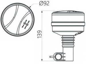 B28 LED, Flex, Blixt/Rotorljus, DV
