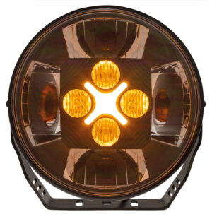 OPTIBEAM Gen III Se7en, vit/orange DRL 7"