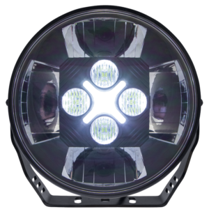 OPTIBEAM Gen III Se7en, vit/orange DRL 7"