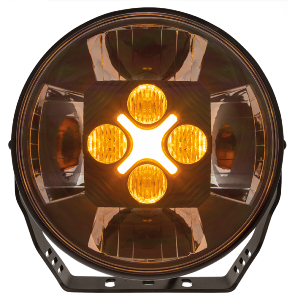 OPTIBEAM Gen III Nin9, vit/orange DRL 9", 12V