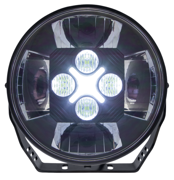 OPTIBEAM Gen III Nin9, vit/orange DRL 9", 12V