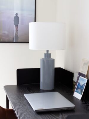Solo bordslampa blank denimblå 46 cm