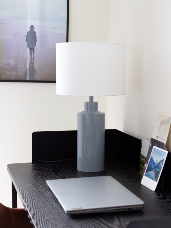 Solo bordslampa blank denimblå 46 cm