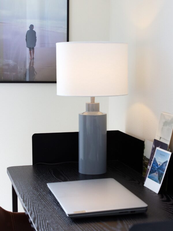 Solo bordslampa blank denimblå 46 cm