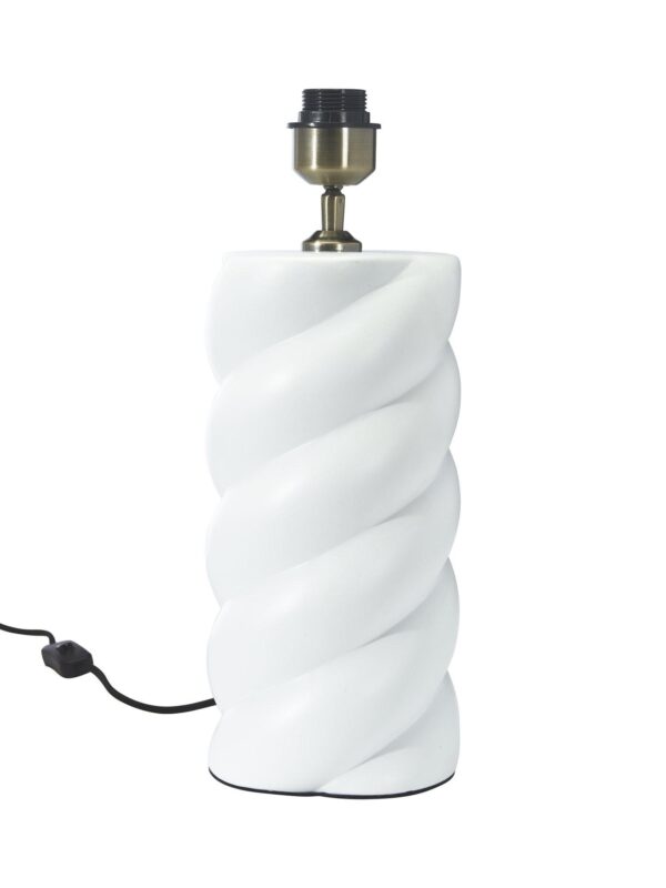 Spin lampfot vit keramik 41 cm