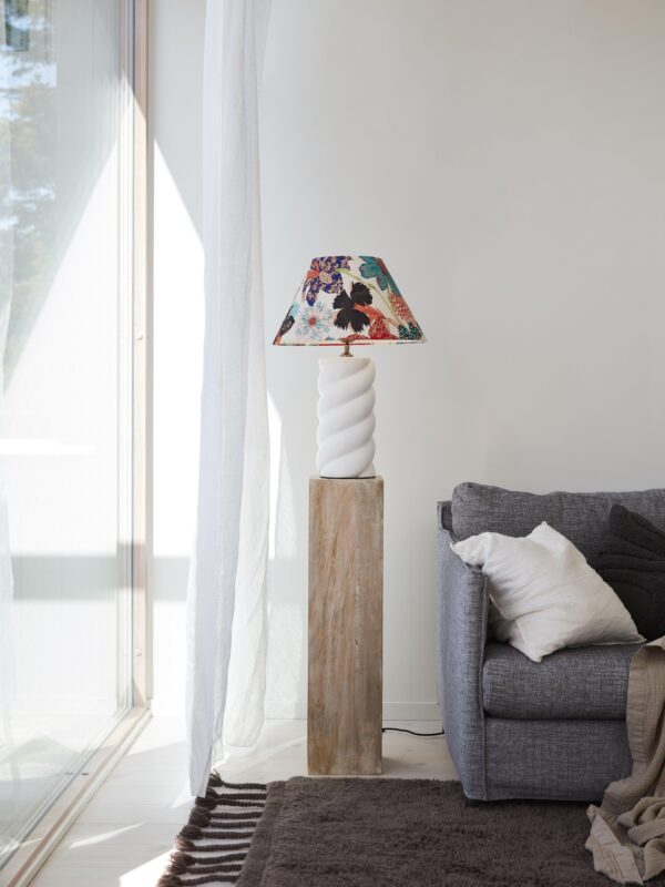 Spin lampfot vit keramik 41 cm