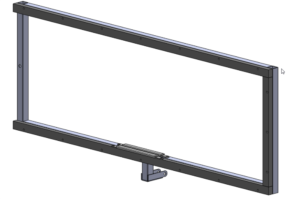 Vikbar budskapsskylt, 1300 mm takräcke, dubbelsidig