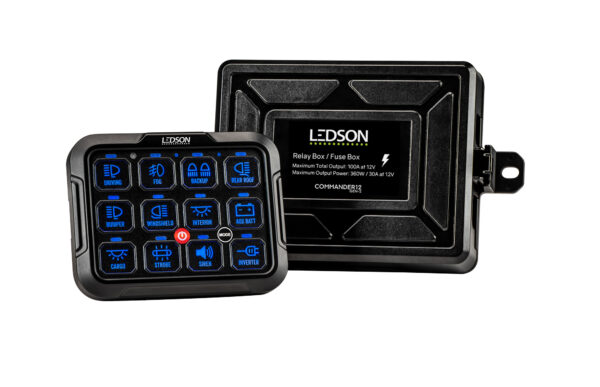 Ledson Commander12 Gen2 reläbox med kontrollpanel 12/24 V