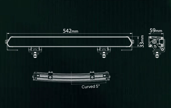 Ledson Epix21 Slim Curved LED-ramp 21 tum 108 W Powerboost