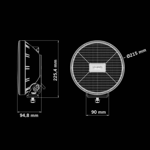 IZE LED OG Extraljus, vit/orange DRL 9"
