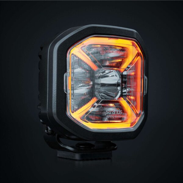 SIBERIA X extraljus 4", vit/orange pos., Hello Funk., DT-4pin
