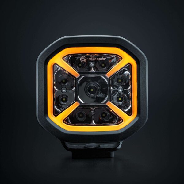SIBERIA X extraljus 4", vit/orange pos., Hello Funk., DT-4pin