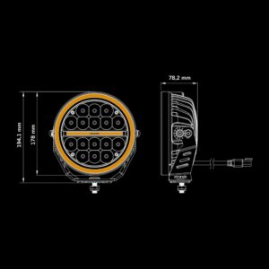 SIBERIA XPA extraljus 7", vit/orange pos., Hello Funk., DT-4pin