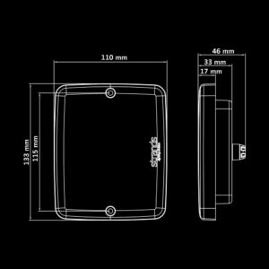 FOR9T ILLUSION back/dimljus, Horisontell/vertikal, 2,5m kabel
