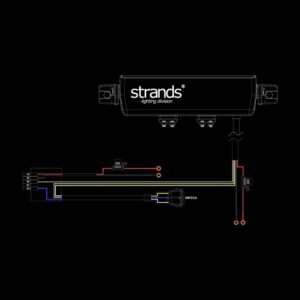 SKYLORD 10", E-godkänd, inbyggt relä, vit/orange DRL, DV