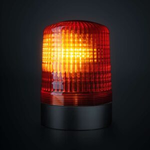 IZE LED Lighthouse roterande varningsljus 135mm, orange lins, planmont