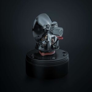IZE LED Lighthouse roterande varningsljus 135mm, orange lins, planmont