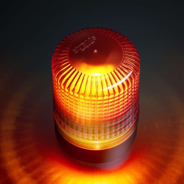 IZE LED Lighthouse roterande varningsljus 135mm, orange lins, planmont