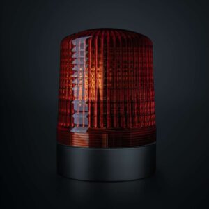 IZE LED Lighthouse roterande varningsljus 135mm, orange lins, planmont