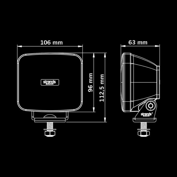 IZE LED OG arbetsljus 42W, Utan pos., 1m kabel